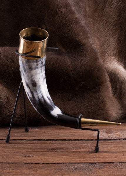 Wikinger Trinkhorn mit Ständer