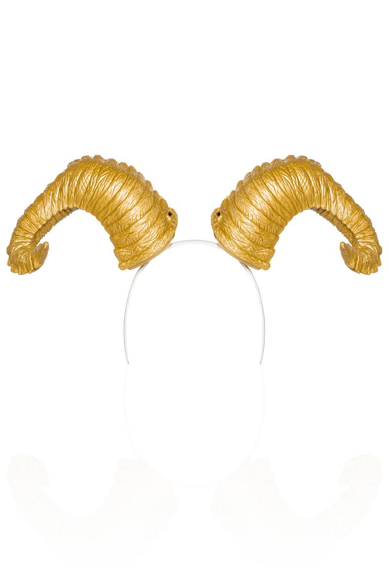 Hörner mit Haarreif, Silber oder Gold
