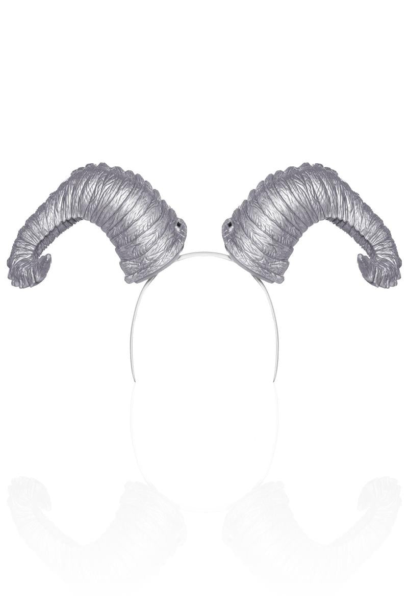 Hörner mit Haarreif, Silber oder Gold