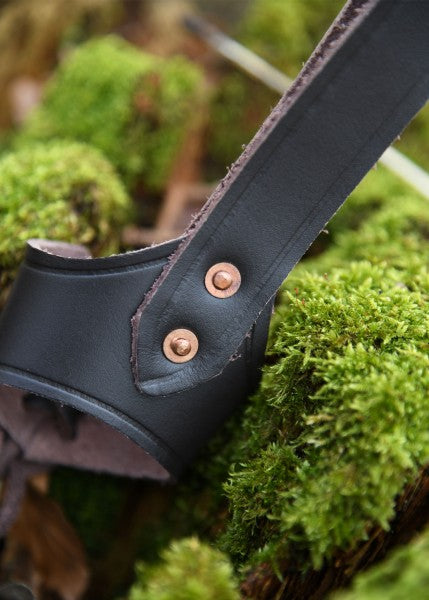 Gürtelhalter aus Leder für 0,2l und 0,3l -Trinkhörner, braun