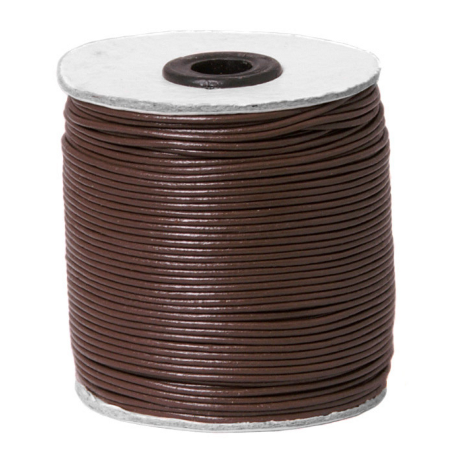 Lederband aus Ziegenleder, Rundriemen 1,5 mm, braun oder schwarz, 100 m Rolle