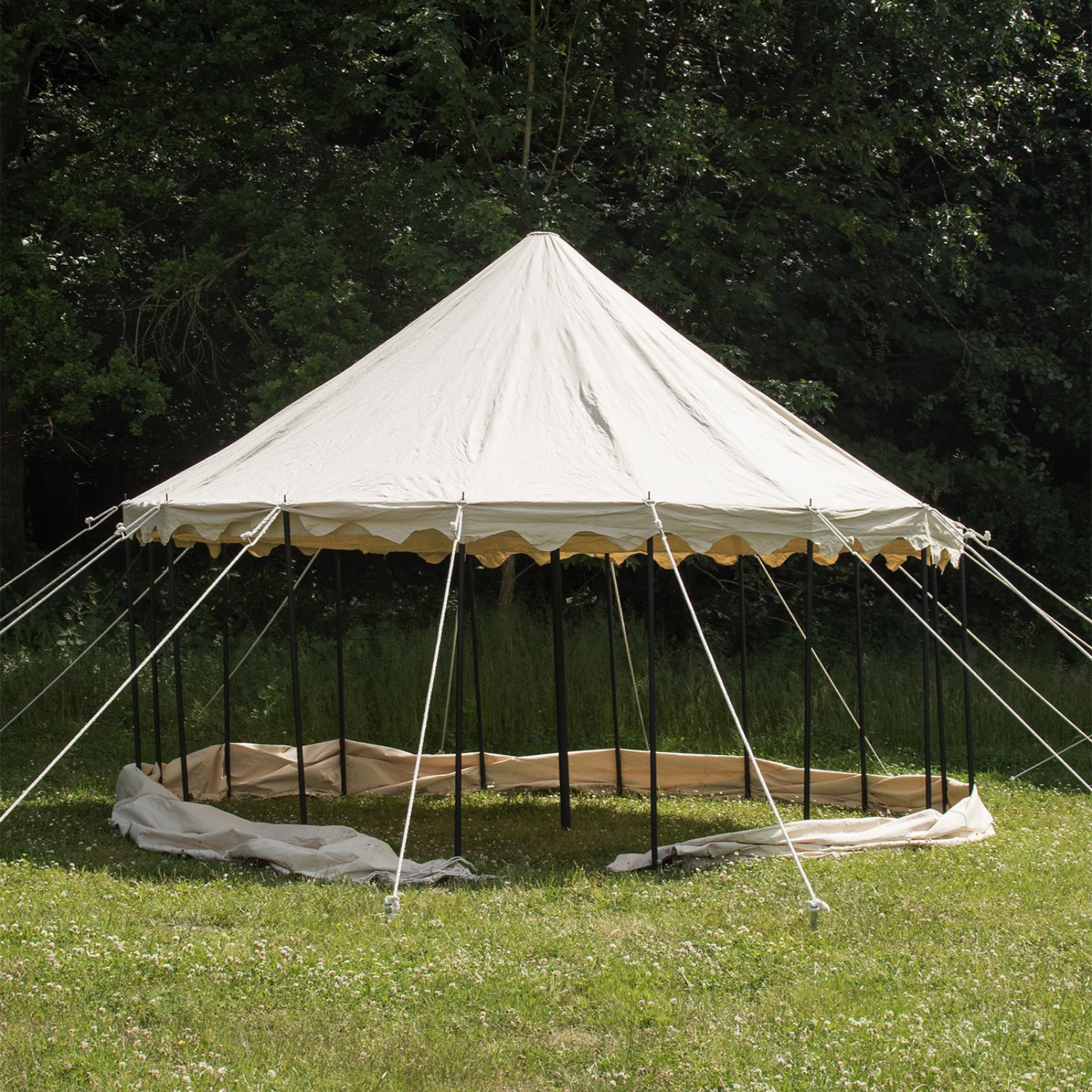 Rundes Mittelalterzelt, 5 m Durchmesser, 425 gsm, natur