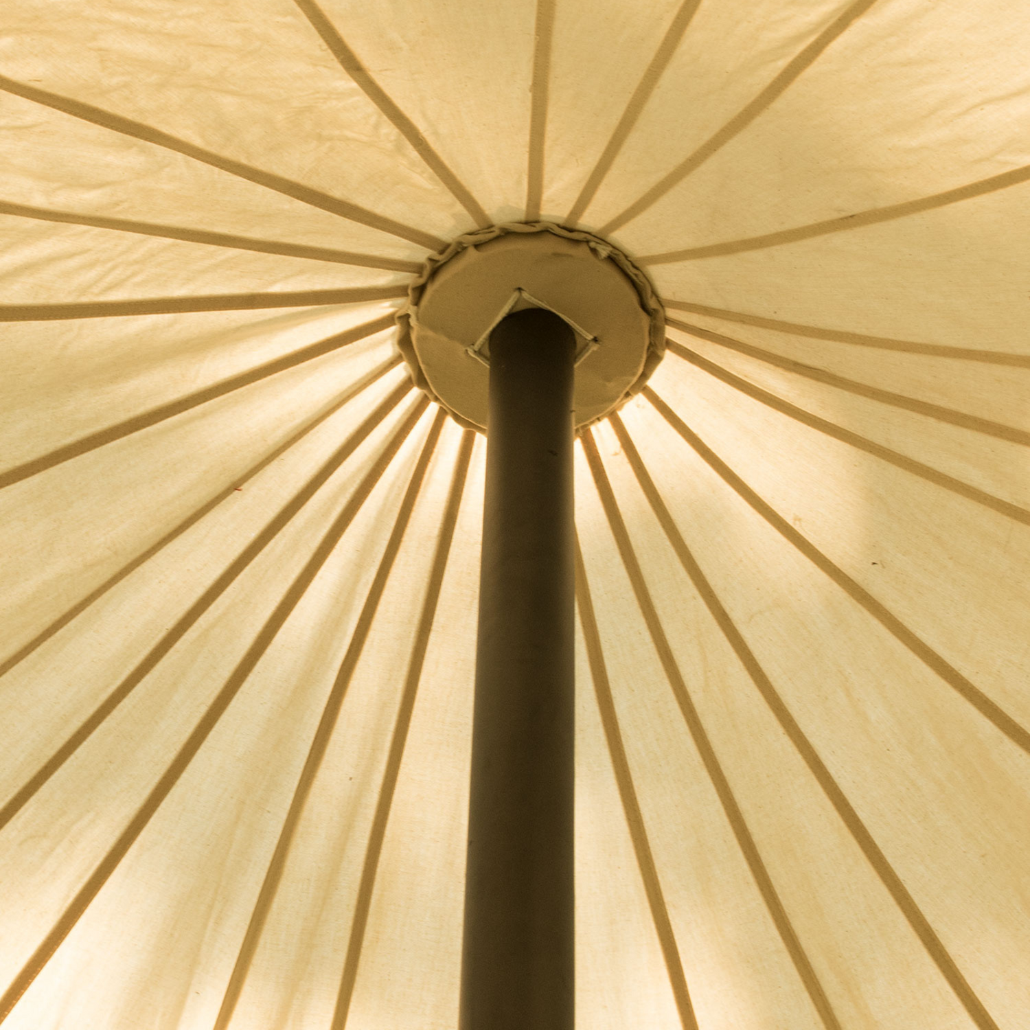 Rundes Mittelalterzelt, 5 m Durchmesser, 425 gsm, natur