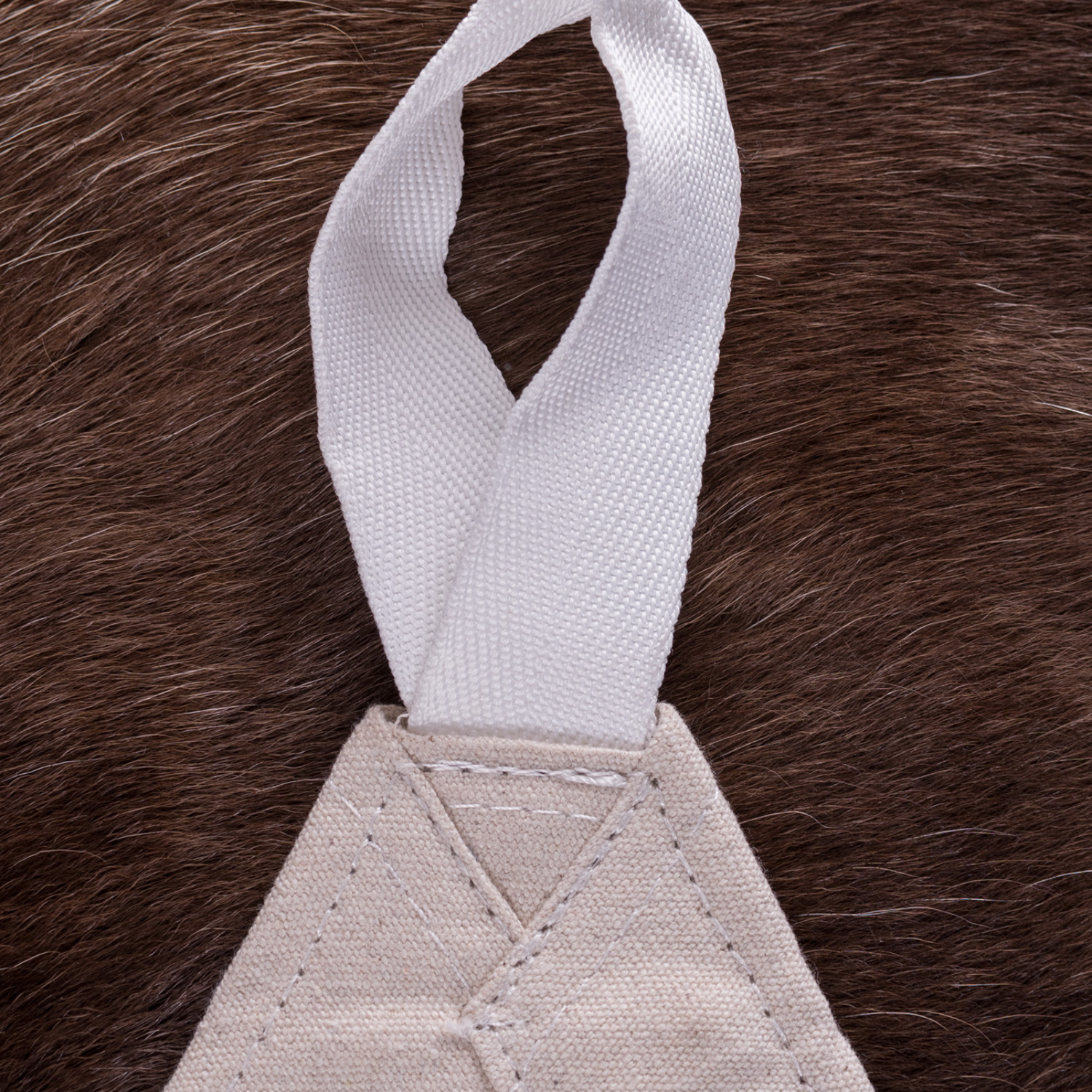 Dreieck-Lagerplane / Sonnensegel mit Schlaufen, 250g/m², naturfarben