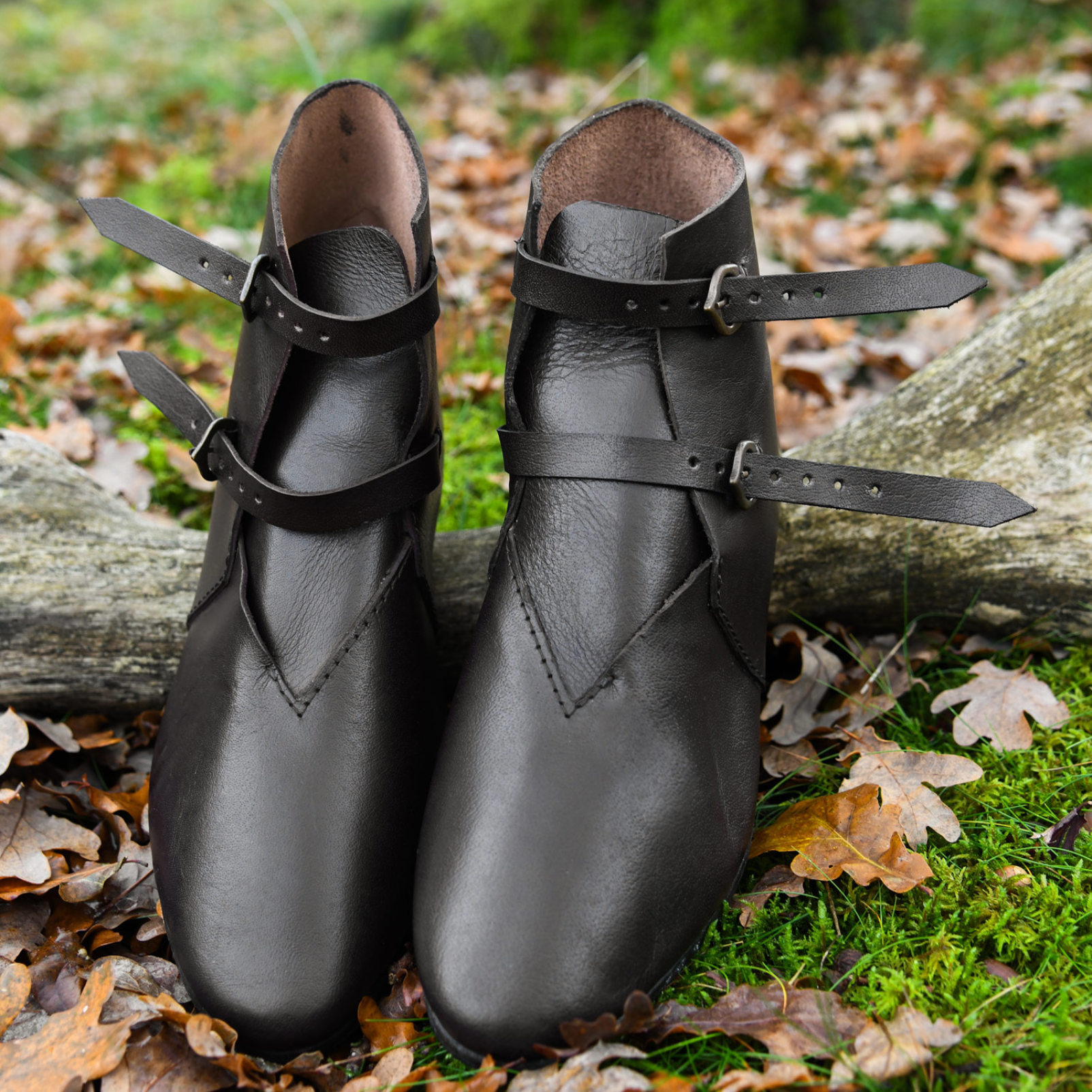 Schnallenschuhe, dunkelbraun