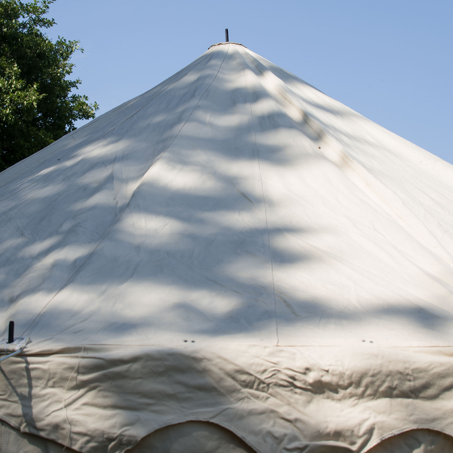 Rundes Mittelalterzelt, 5 m Durchmesser, 425 gsm, natur