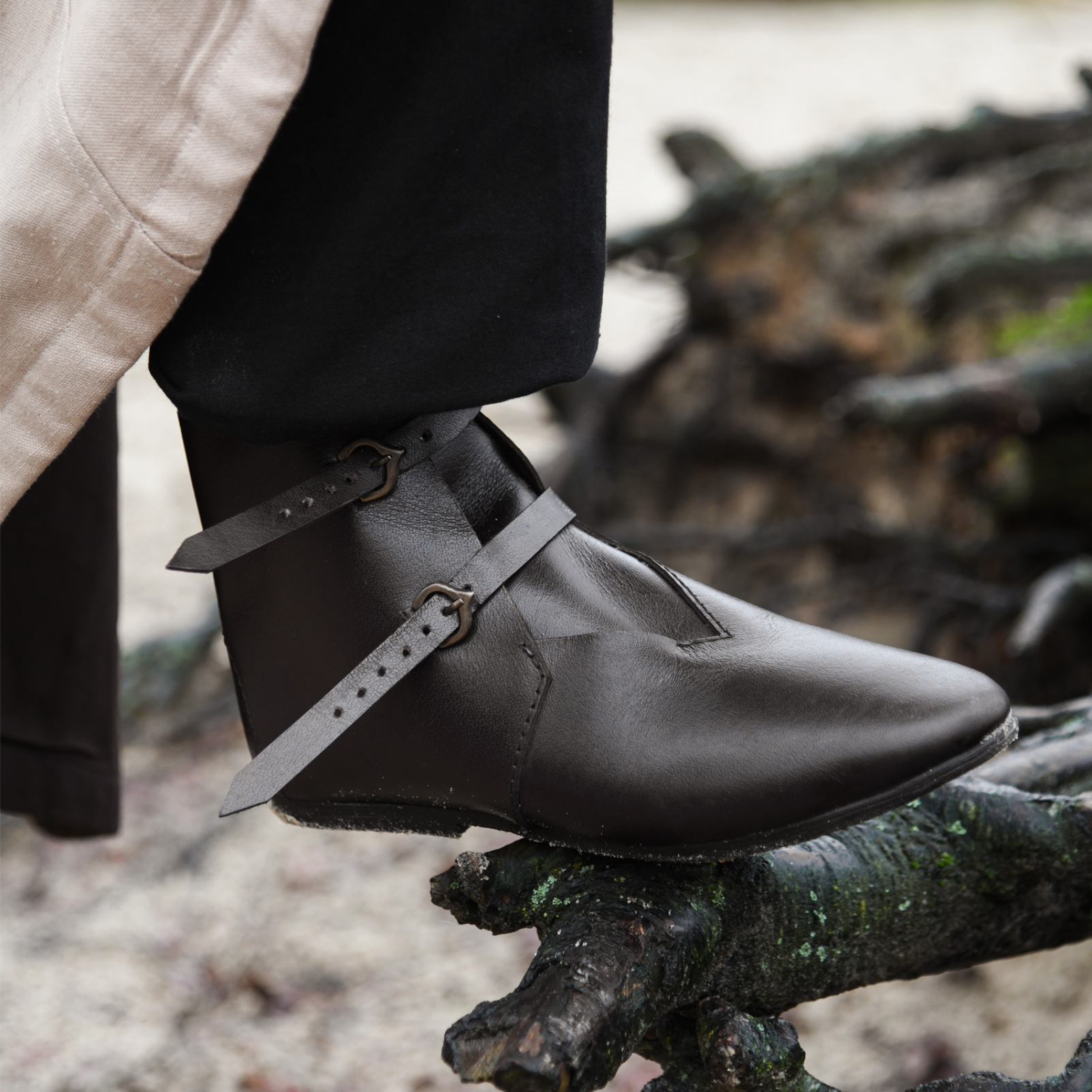 Schnallenschuhe, dunkelbraun