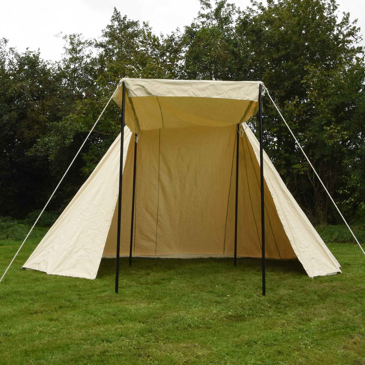 Sächsisches Händlerzelt, 4 x 6 m, 425 gsm, naturfarben