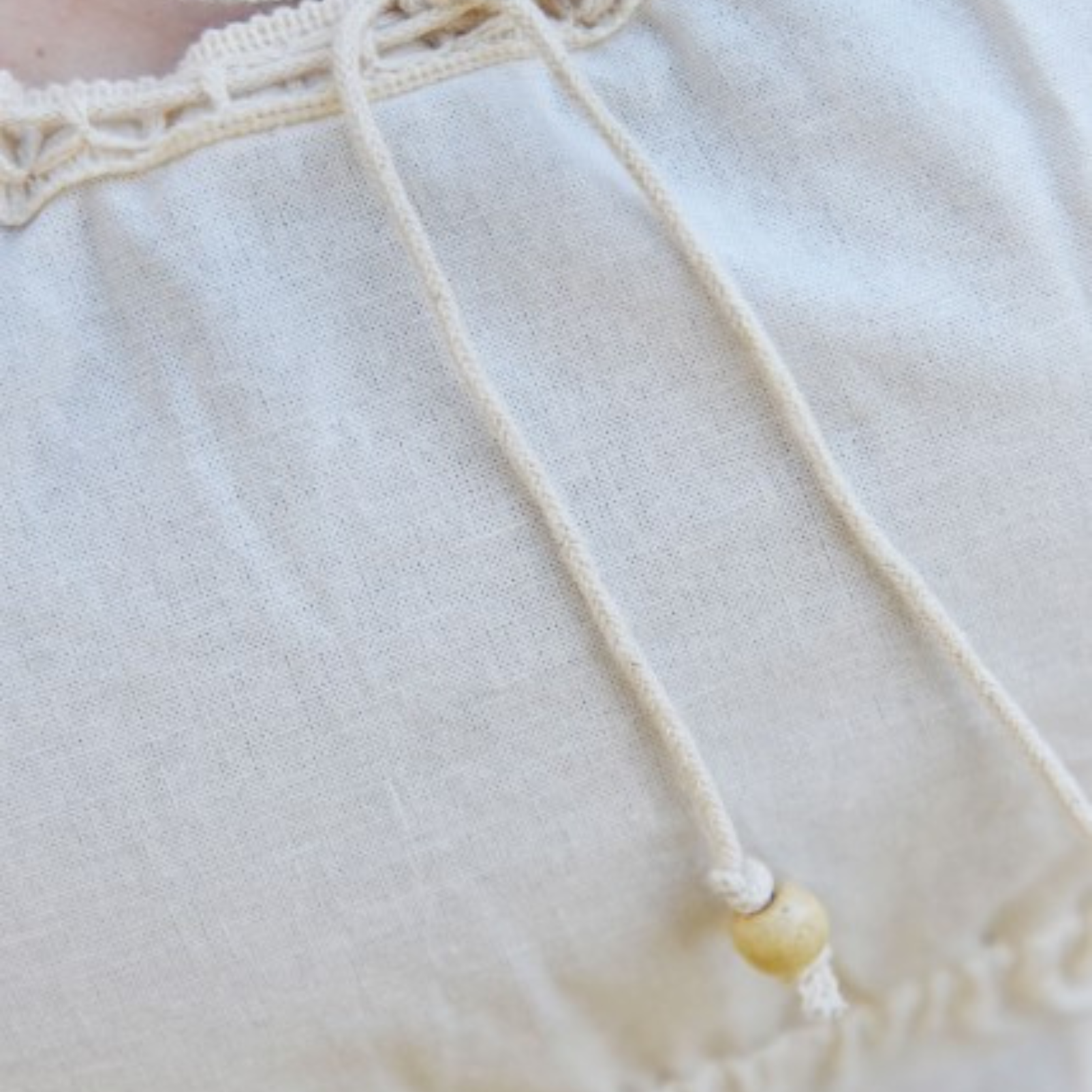 Mittelalter Kurzarm-Bluse Aren, natur