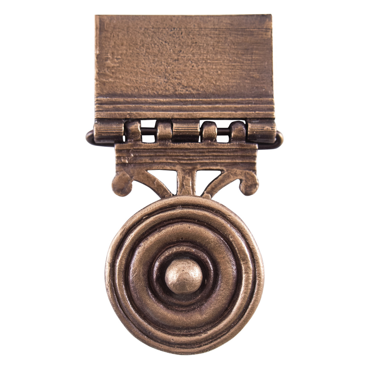 Pugio-Halter für Römergürtel, Mainz-Muster, Messing, Paar