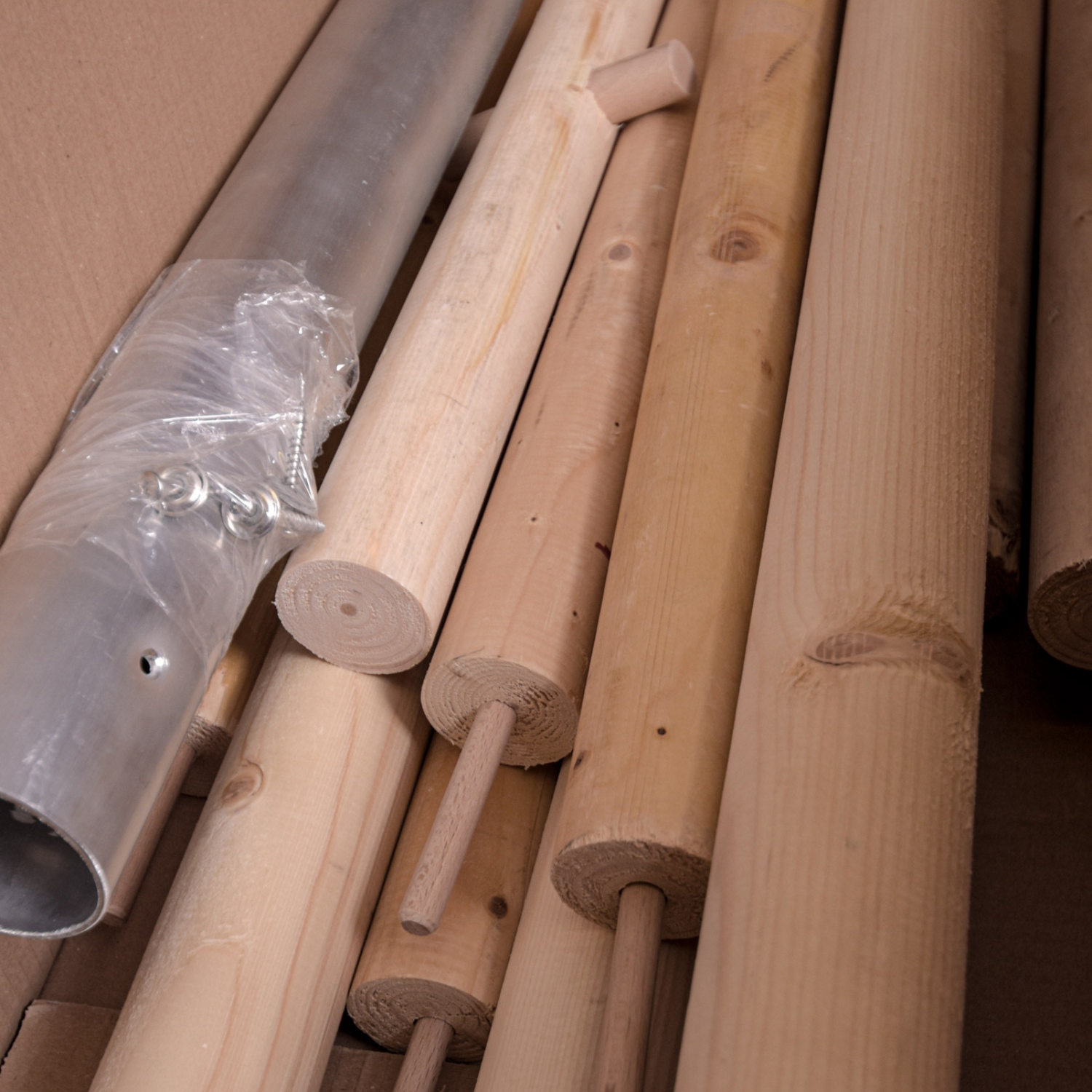 Holzstangen-Paket für Ritterzelt Herwald, 3 m