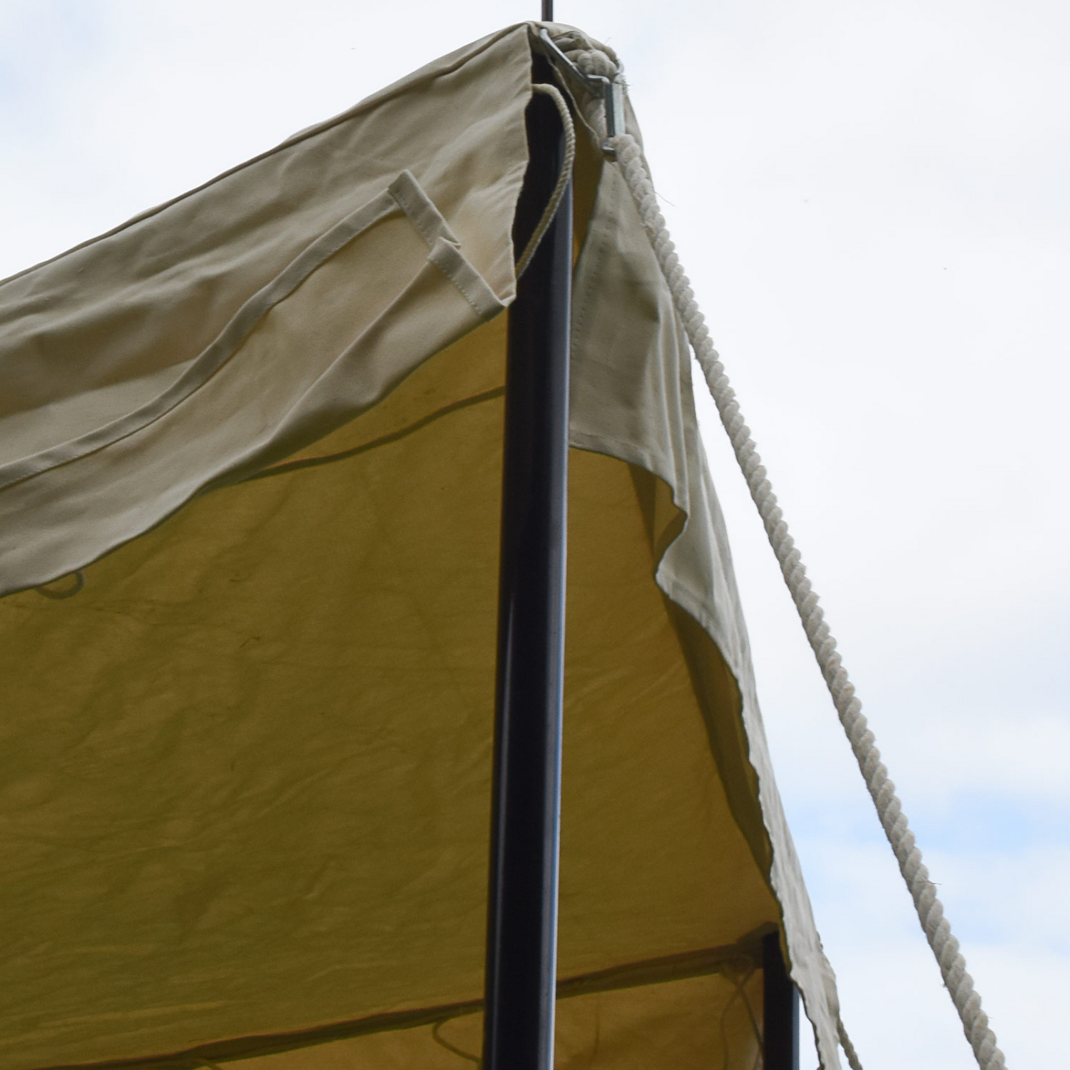 Sächsisches Händlerzelt, 4 x 6 m, 425 gsm, naturfarben