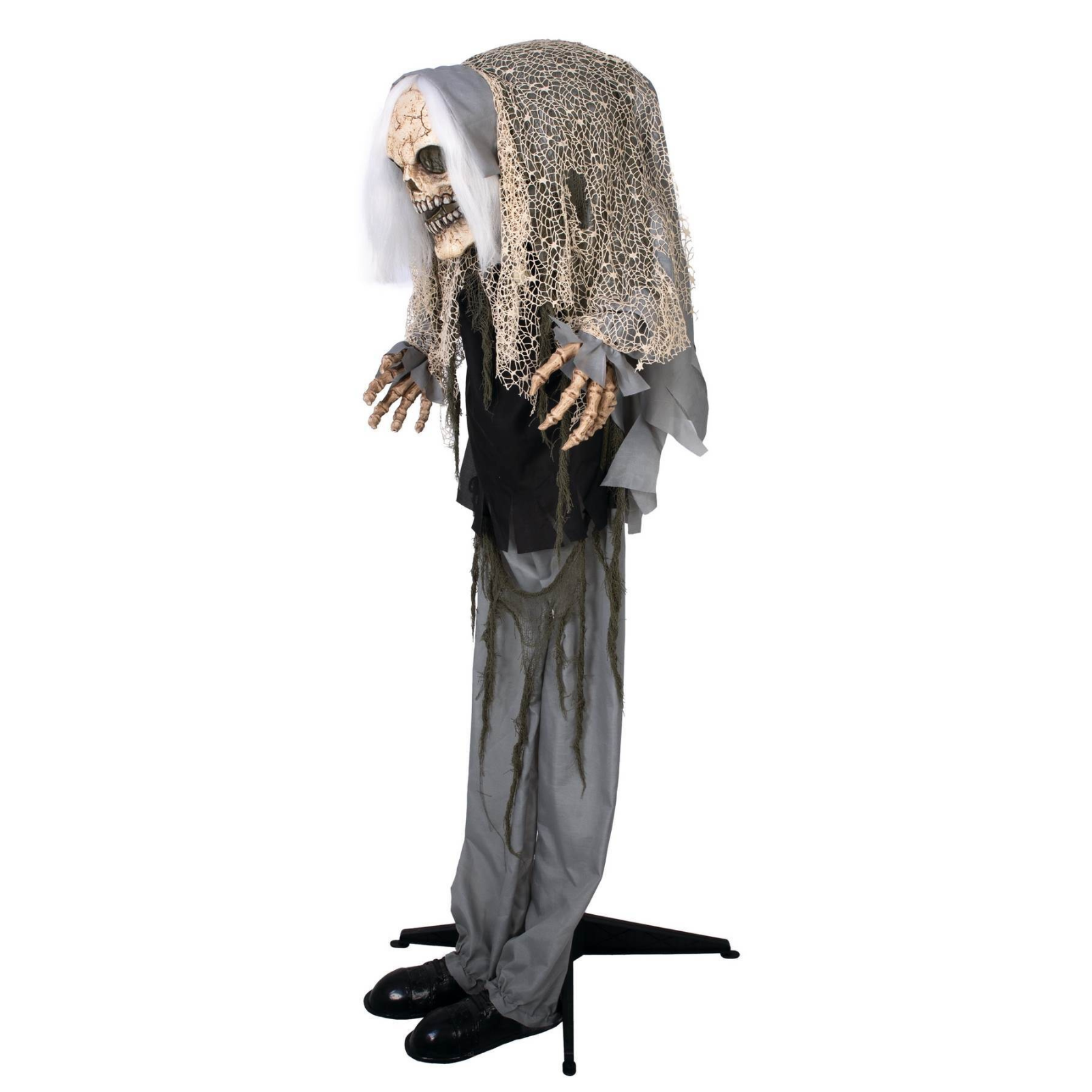 Animiertes buckliges Monster Igor mit LED Licht & Sound – Halloween-Deko 160 cm