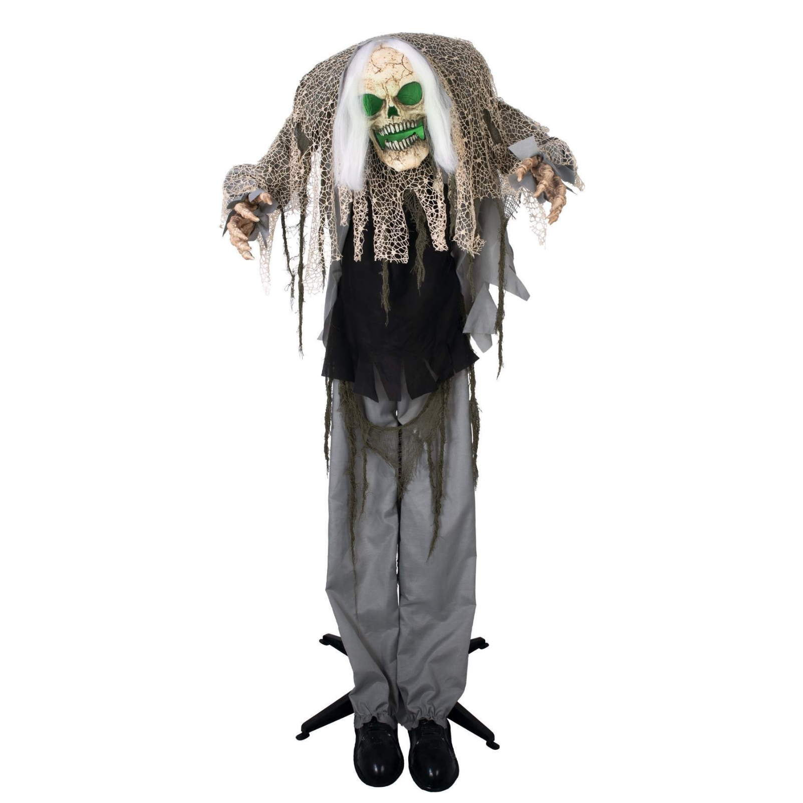 Animiertes buckliges Monster Igor mit LED Licht & Sound – Halloween-Deko 160 cm
