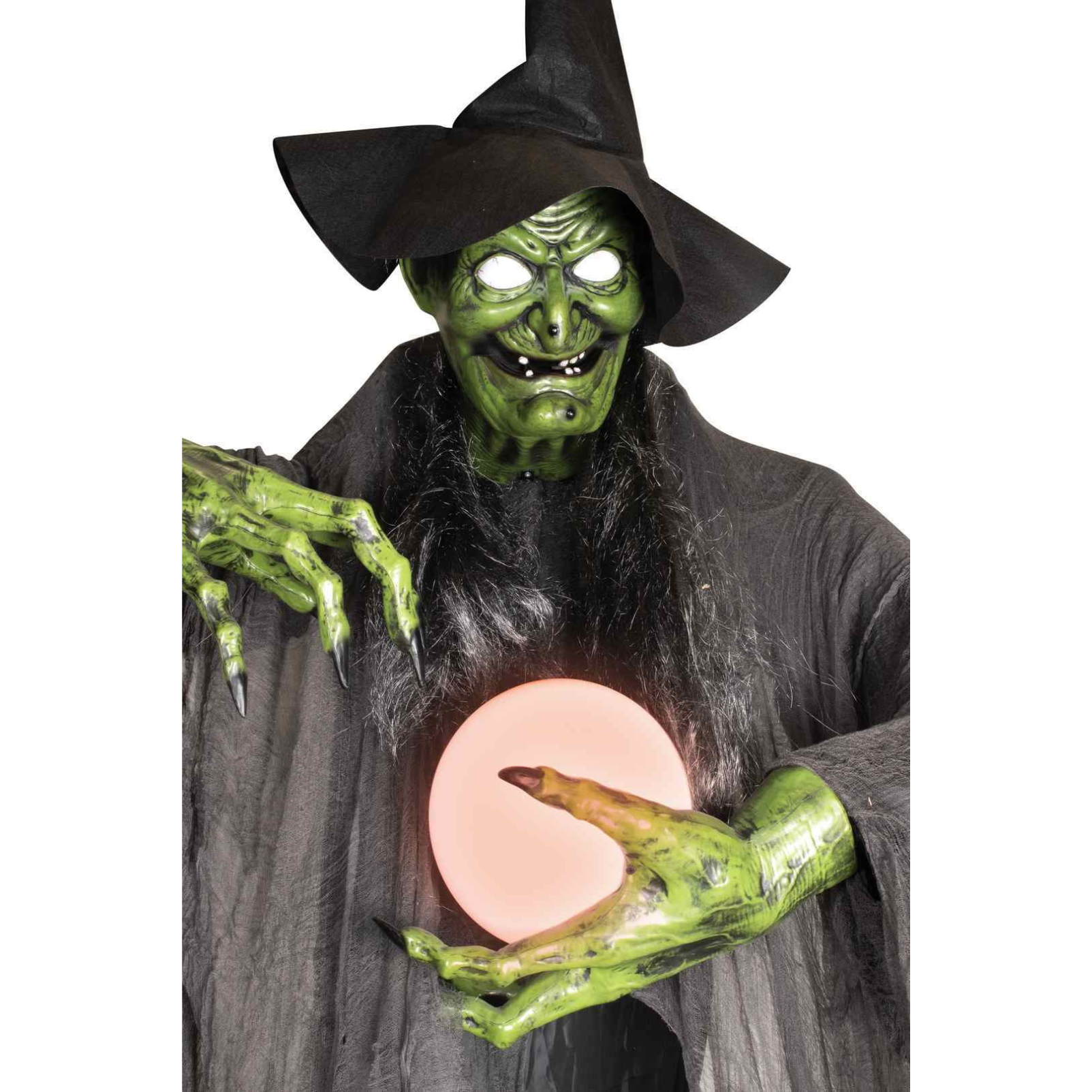 Animierte XXL Hexe Esmeralda mit LED Licht & Sound – Halloween-Deko 305 cm 3