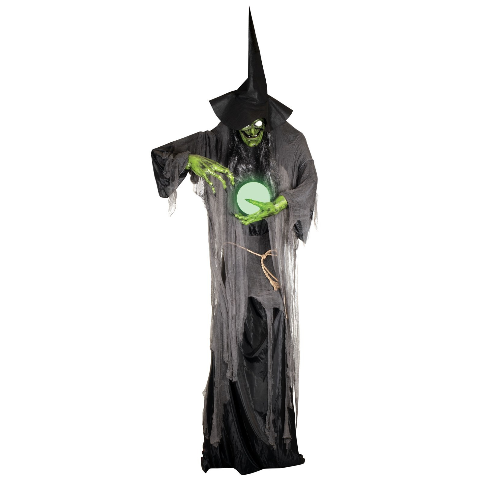 Animierte XXL Hexe Esmeralda mit LED Licht & Sound – Halloween-Deko 305 cm 2
