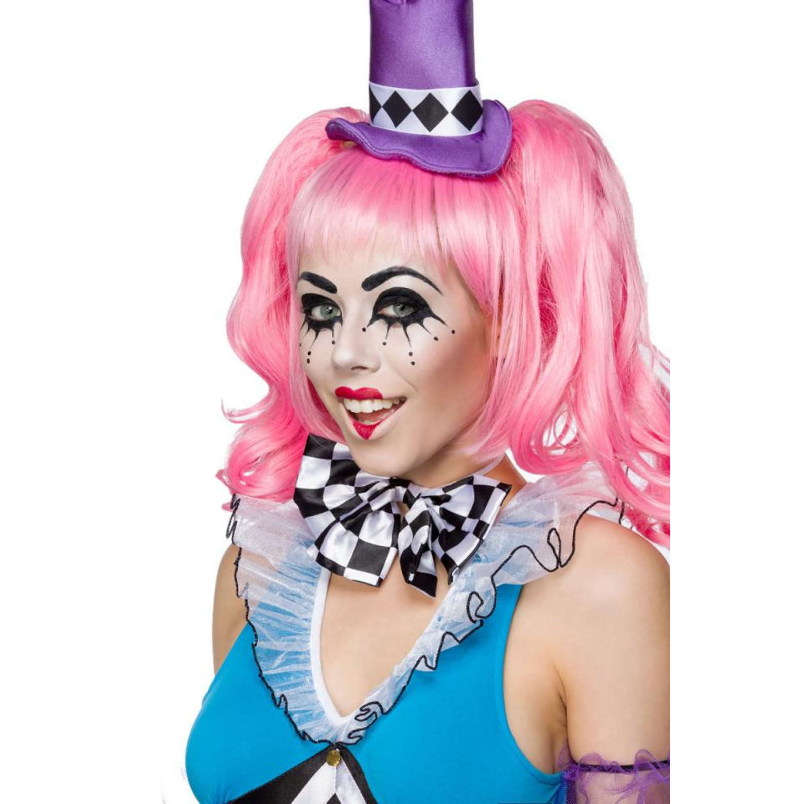 Pink Lady Perücke – Lange rosa Perücke für Fasching & Cosplay mit Pony