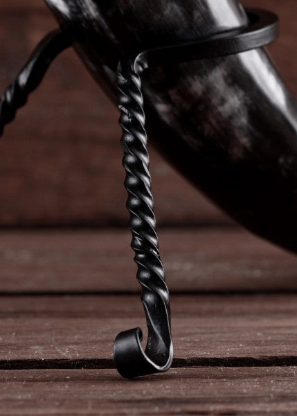 Handgeschmiedeter Omega-Trinkhornständer, verschiedene Größen