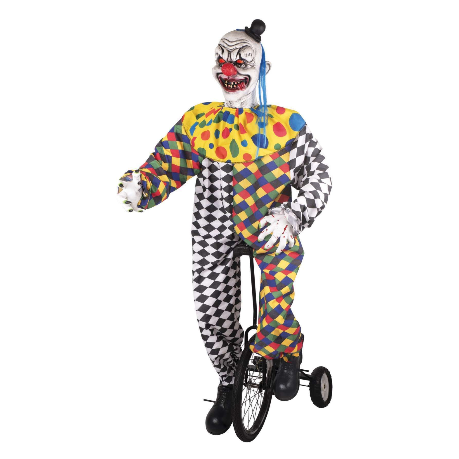 Clown Waldi auf Dreirad, 1,75 m, animiert