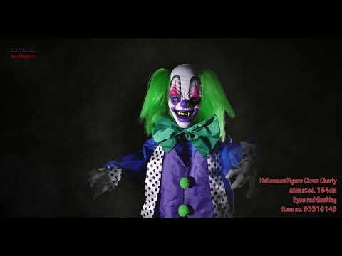 EUROPALMS Halloween Figur Clown Charly, animiert, 164cm