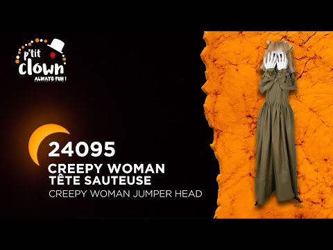 Animierte Horrorfigur Creepy Lilly mit LED Licht & Sound – Halloween-Deko 160 cm