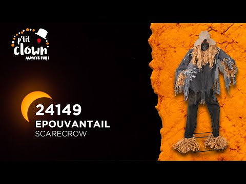 Animierte Vogelscheuche mit LED Licht & Sound – Halloween-Deko 180 cm