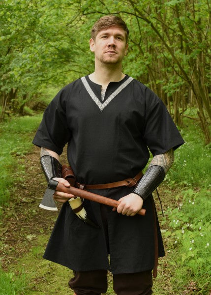 Armschützer aus Leder mit Prägung und Wildleder, Paar, versch. Farben