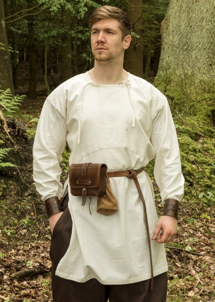 Armschützer aus Leder mit geprägtem Drachenmotiv, Jelling-Stil, Paar, dunkelbraun