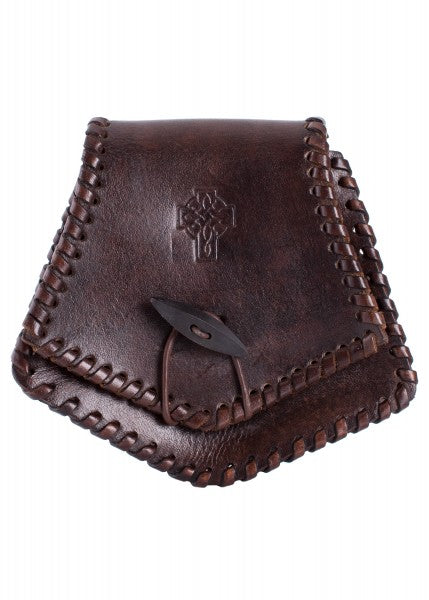 Keltische Ledertasche, Mittelalter-Gürteltasche, Piktisches Motiv