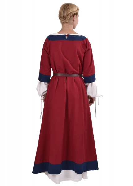 Mittelalterkleid Gudrun, rot/blau