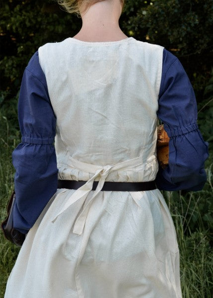 Mittelalterliches Bauernkleid aus Baumwolle, natur