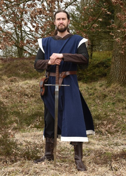Mittelalter-Ledergürtel m. Messingring 150 cm, braun od. schwarz