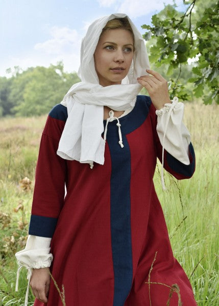 Mittelalterkleid Gudrun, rot/blau