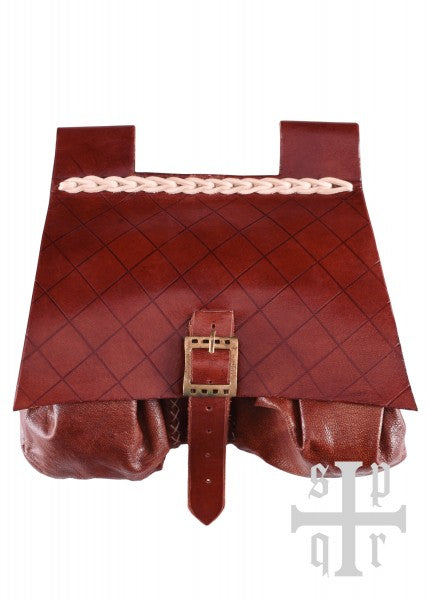 Mittelalterliche Ledertasche, 14. Jahrhundert, verschied. Farben