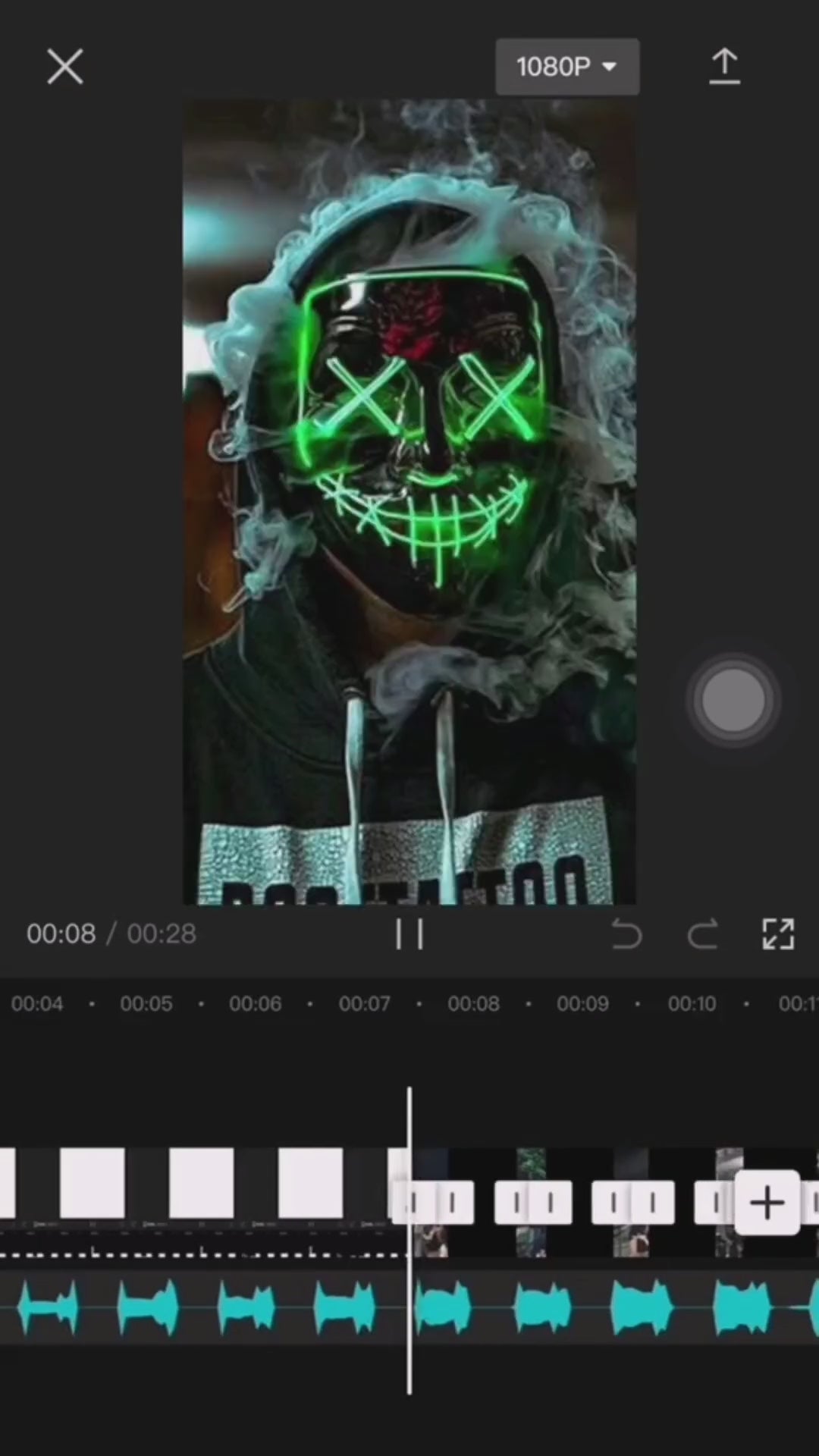 LED Neon Horror-Maske – Leuchtende Gruselmaske für Halloween, Festival & Party