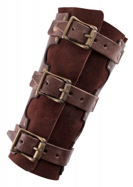 Armschützer aus Leder mit Nieten und Wildleder, Paar, versch. Farben