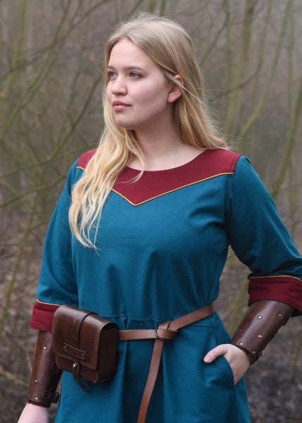 Armschützer aus Leder mit Nieten und Wildleder, Paar, versch. Farben