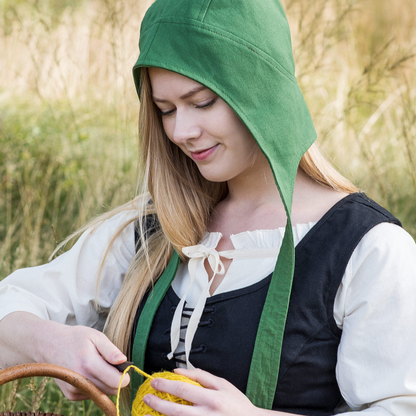 Gefütterte Mittelalter Bundhaube, Unisex, Canvas, versch. Farben