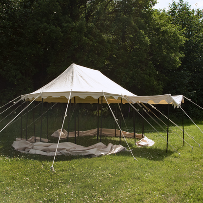 Ritterzelt Burgund, 5 x 8 m, 425 gsm, naturfarben, Mittelalterzelt
