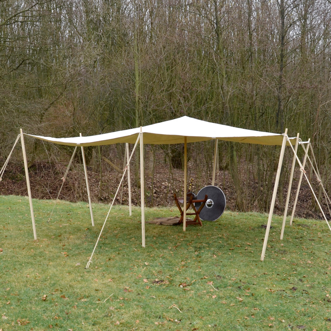 Sonnensegel mit Schlaufen, extra stark, 450g/m², naturfarben