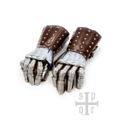 Mittelalterliche Panzerhandschuhe, Schlacht von Visby, 14. Jh., versch. Farben