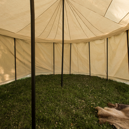 Ritterzelt Burgund, 5 x 8 m, 425 gsm, naturfarben, Mittelalterzelt