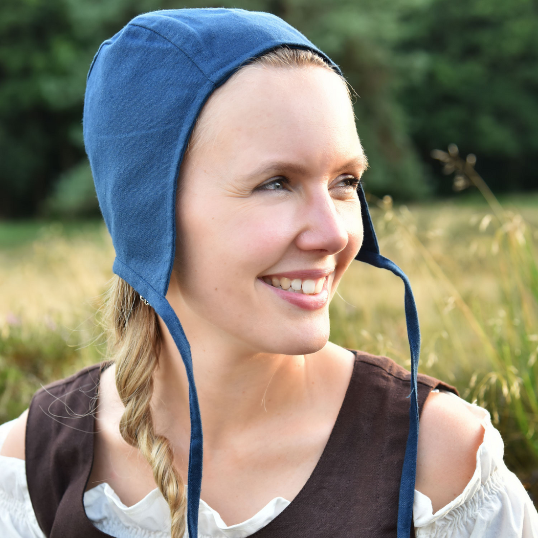 Mittelalter Bundhaube mit Bändern, verschiedene Farben