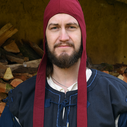 Gefütterte Mittelalter Bundhaube, Unisex, Canvas, versch. Farben