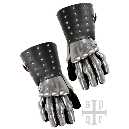 Mittelalterliche Panzerhandschuhe, Schlacht von Visby, 14. Jh., versch. Farben