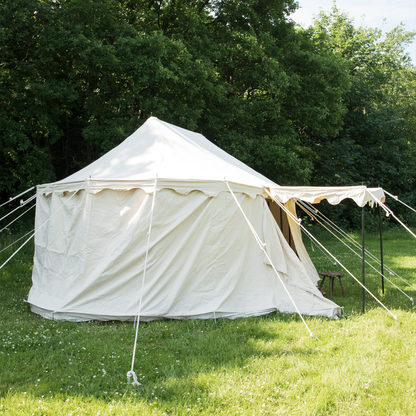 Ritterzelt Burgund, 5 x 8 m, 425 gsm, naturfarben, Mittelalterzelt