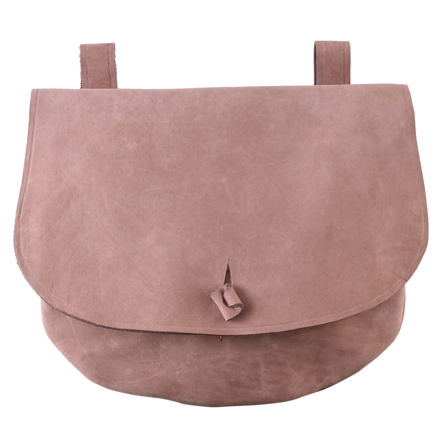 Gürteltasche aus Leder, halbrund