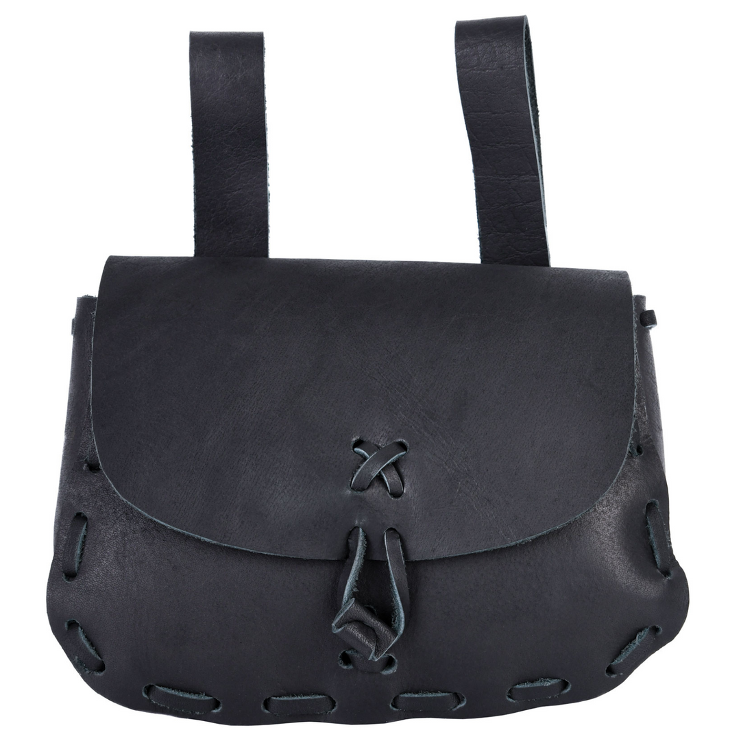 Mittelalter-Ledertasche, Schwarz