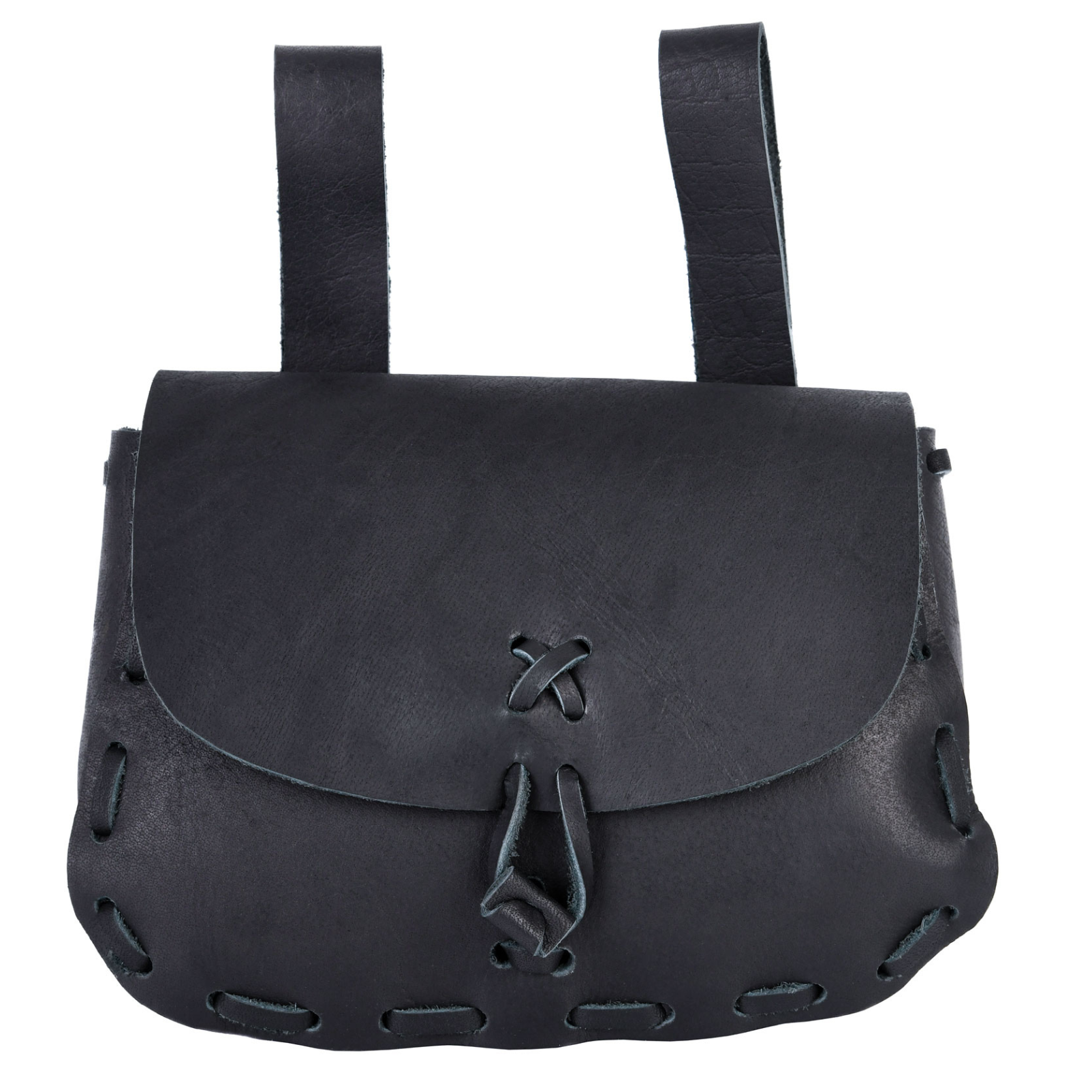 Mittelalter-Ledertasche, Schwarz
