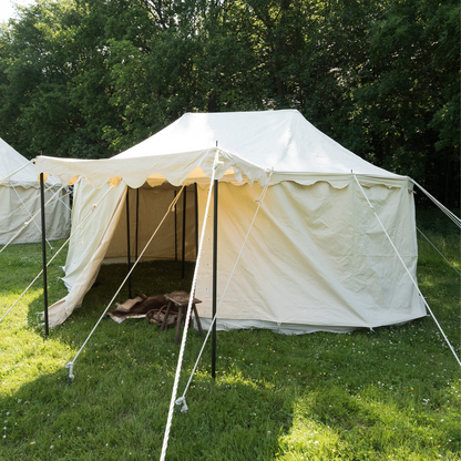 Ritterzelt Burgund, 5 x 8 m, 425 gsm, naturfarben, Mittelalterzelt